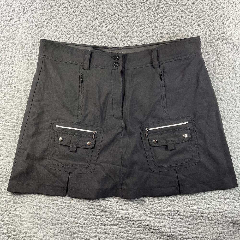 Maggie Lane Black Golf Skort Womens Size 16 Utility Cargo Pockets Athletic